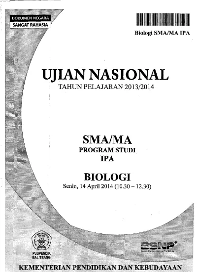 Kumpulan Arsip Soal Un Biologi Sma Tahun 2008 2012