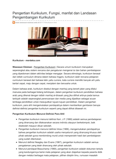 Pengertian Kurikulum Fungsi Manfat Dan L