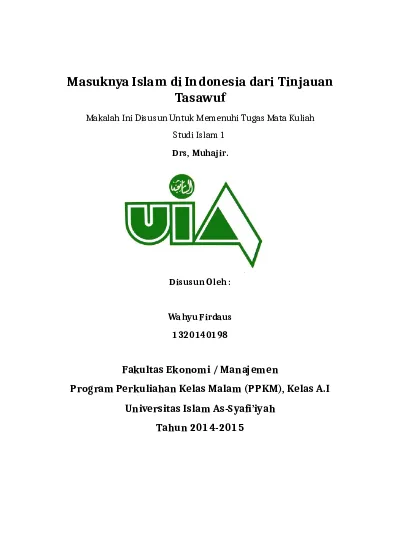 Makalah Masuknya Islam Ke Indonesia