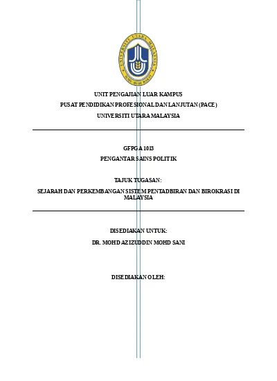 Sejarah Dan Perkembangan Sistem Pentadbi