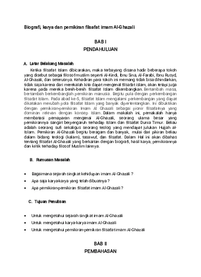 Top PDF BIOGRAFI DAN PEMIKIRAN IMAM AL GHAZALI O - 123dok.com