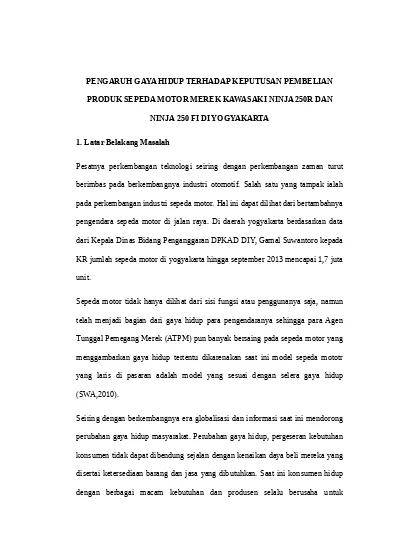 Top Pdf Pengaruh Gaya Hidup Terhadap Keputusan P 123dok Com