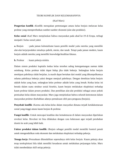 Teori Fungsionalisme Dan Teori Konflik