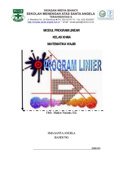 Top Pdf Modul Program Linear Kelas Xi Mia Matematika Wajib 123dok Com
