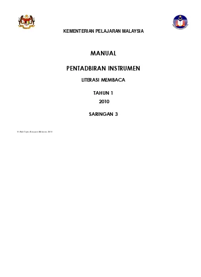 Manual Am Pentadbiran Instrumen Literasi 2010 Saringan 3