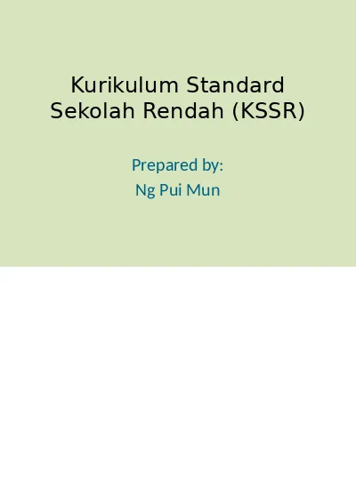 Top PDF Kurikulum Standard Sekolah Rendah KSSR - 123dok.com