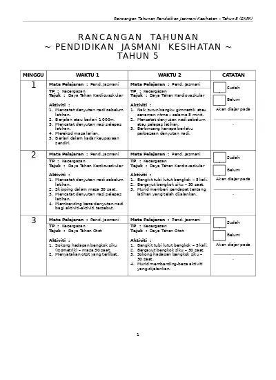 Top Pdf Rancangan Tahunan Bsmm Tahun 5 123dok Com