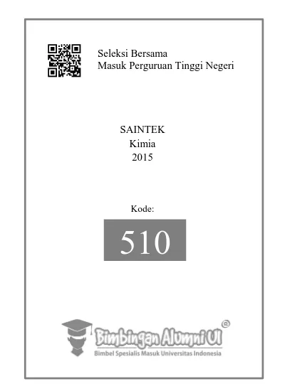 Soal Kimia Sbmptn Kode 591 Tahun 2011 Bimbingan Alumni Ui