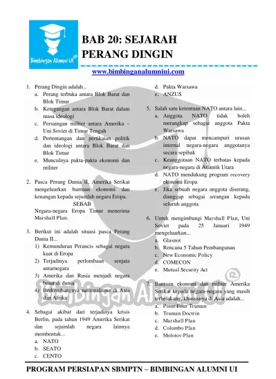 Bab 20 Perang Dingin