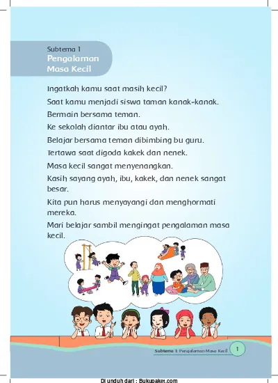 Subtema 1 Pengan Masa Kecil