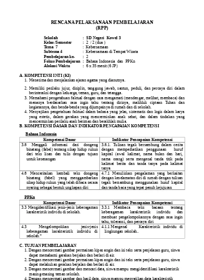 Rpp Revisi 2017 Kelas 2 Sd Mi Semester 2 Tema 7 Kebersamaan K 13 Revisi 2017