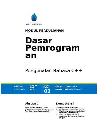 214106949 Modul Dasar Pemrograman Algoritma Dan Pemrograman2 Docx