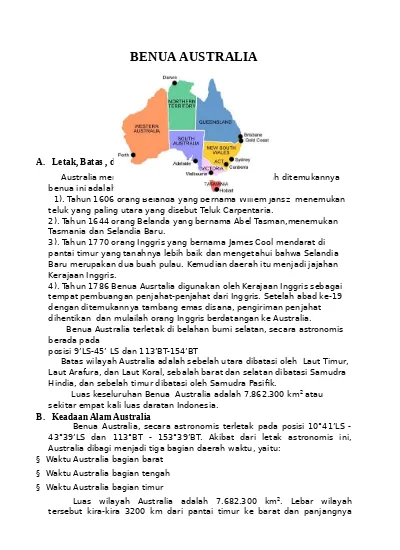 Benua Australia Timor Tim 2