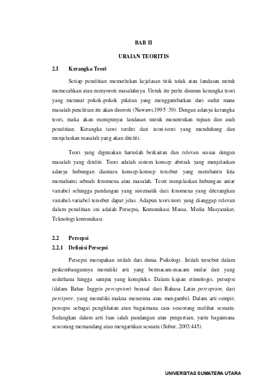 Bab Ii Uraian Teoritis 2 I Kerangka Teori Persepsi Masyarakat Terhadap Upaya Pendukung Pemenangan Komodo P2k Sebagai Tujuh Keajaiban Dunia Alam Baru Studi Deskriptif Mengenai Persepsi Masyarakat Kelurahan Sei Agul Terhadap Upaya