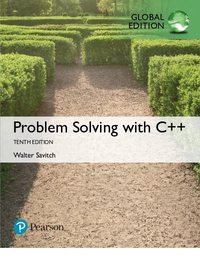 Problem Solving with C++ 10th Global Edition pdf  pdf