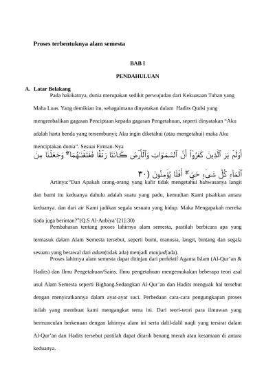 Proses Terbentuknya Alam Semesta 1