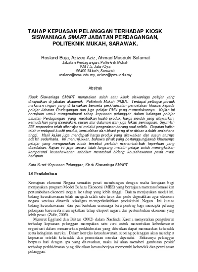 Top Pdf Tahap Kepuasan Pelanggan Terhadap Kiosk 123dok Com