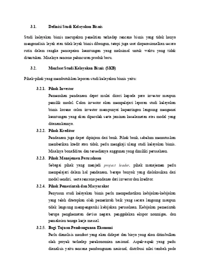 Top Pdf Studi Kelayakan Bisnis Pendekatan Integratif 123dok Com