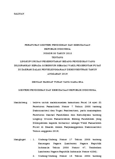 2. Undang-Undang Nomor 15 Tahun 2004 tentang Pemeriksaan Pengelolaan