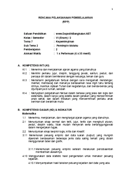 Top Pdf Rpp Kelas 5 Tema 7 Proyek Kegiatan 6 123dok Com