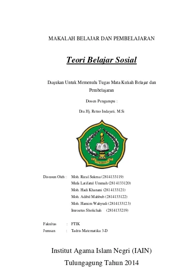 Top Pdf Makalah Tujuan Belajar Dan Pembelajaran 123dok Com