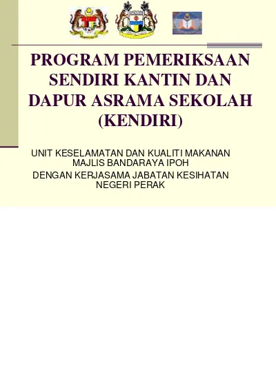 Program Pemeriksaan Sendiri Kantin Dan D