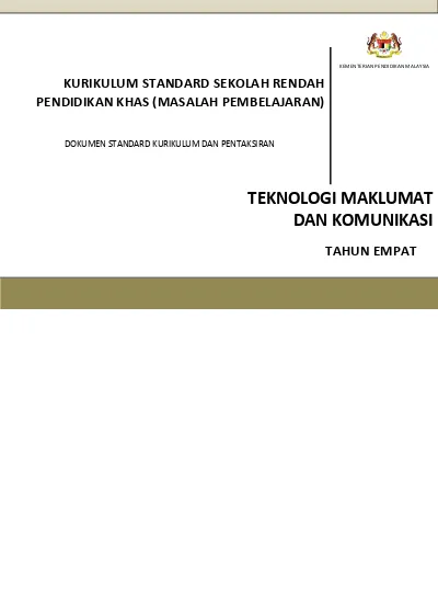 Top PDF Dokumen Standard Teknologi Maklumat dan Komunikasi Tahun 5 