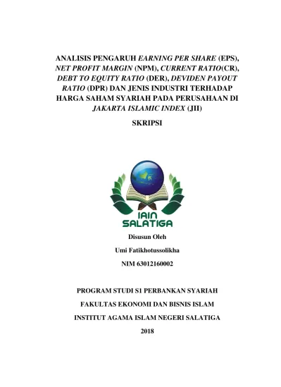Analisis Pengaruh Earning Per Share EPS Net Profit Margin NPM 