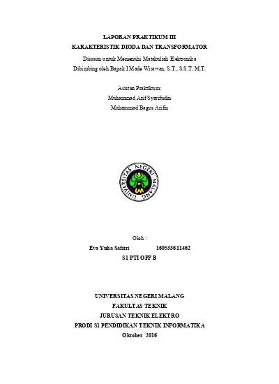 Top Pdf Laporan Praktikum Dan Elektronika Elka 123dok Com