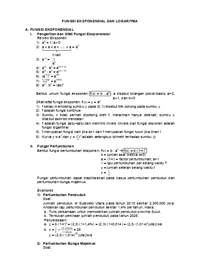 3 1 Mendeskripsikan Dan Menentukan Penyelesaian Fungsi Eksponensial Dan Fungsi Logaritma Menggunakan Masalah Kontekstual Serta Keberkaitanannya Ukbm X 3 1 4 1 2a Fungsi Logaritma