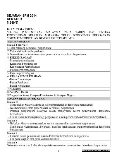 Top PDF Sejarah Kertas 3 (Bab 4) Pembinaan Negara Dan Bangsa 