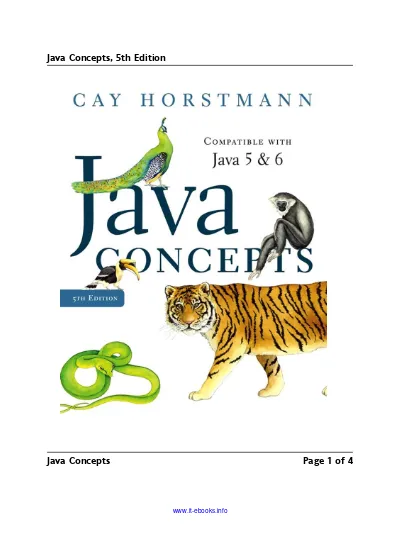 Java Concepts for Java 5 and 6, 5th Edition