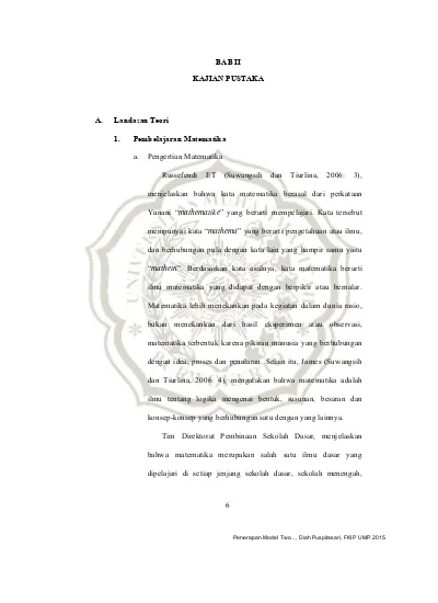 Top Pdf Bab Ii Tinjauan Pustaka A Landasan Teori 1 Pengertian Model Pembelajaran Pbi Problem Based Instruction Pengaruh Model Pembelajaran Pbi Problem Based Instruction Terhadap Hasil Belajar Matematika Siswa Di Kelas