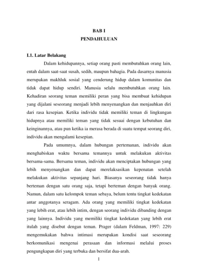 Top Pdf Bab I Pendahuluan I 1 Latar Belakang Proses Pemilihan Teman Di Lingkungan Perkuliahan Dalam Meningkatkan Kesejahteraan Hidup Widya Mandala Catholic University Surabaya Repository 123dok Com