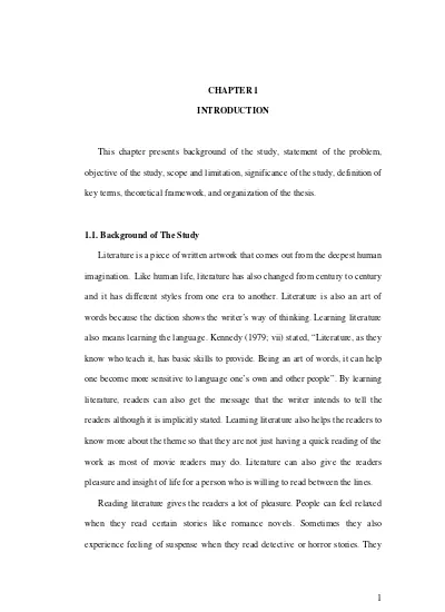 1.1. Background of The Study - Dr. Jekyll's reasons to develop another personality in Stevenson's Dr. Jekyll and Mr. Hyde - Widya Mandala Catholic University Surabaya Repository