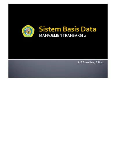 10 Sistem Basis Data Manajemen Transaksi 2