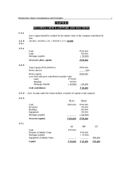 Test bank of Advanced Accounting by Guerrero & Peralta CHAPTER 1