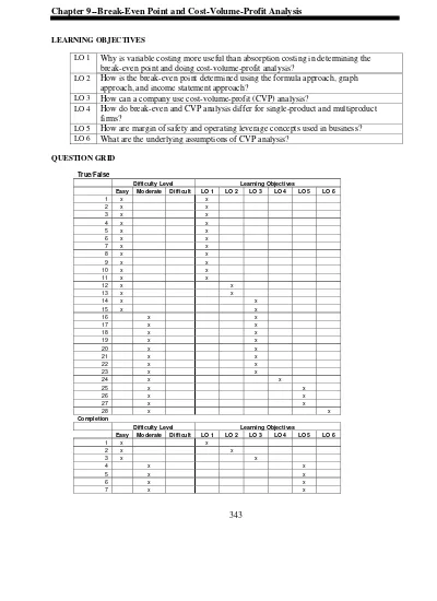 Test Bank Cost Accounting 6e by Raiborn and Kinney  9 chapter