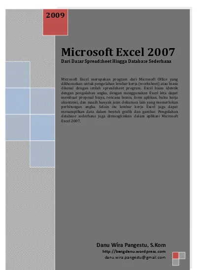 Microsoft Excel 2007 Dari Dasar Spreadsheet Hingga Database Sederhana