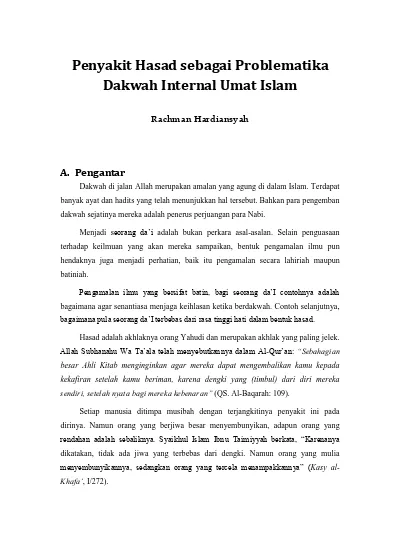 Analisis Swot Dakwah Di Indonesia Upaya Merumuskan Peta Dakwah