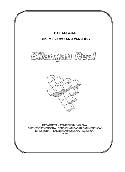 BAHAN AJAR DIKLAT GURU MATEMATIKA