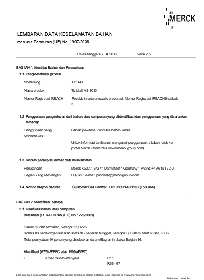 LEMBARAN DATA KESELAMATAN BAHAN