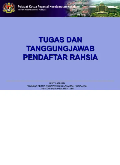 KETUA-KETUA JABATAN DI BAWAH JABATAN PERDANA MENTERI (21 OGOS 2020)