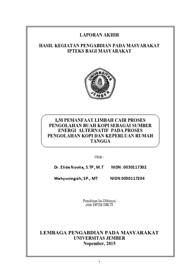 LAPORAN AKHIR HASIL KEGIATAN PENGABDIAN PADA MASYARAKAT IPTEKS BAGI ...