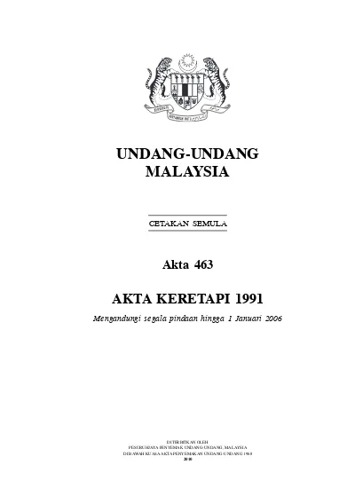 UNDANG-UNDANG MALAYSIA. Akta 671