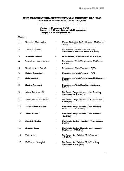 Top Pdf Minit Mesyuarat Kewangan Bil 2 2018 123dok Com