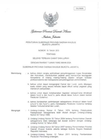 ~ ~J~ PERATURAN GUBERNUR PROVINSI DAERAH KHUSUS IBUKOTA JAKARTA NOMOR ...