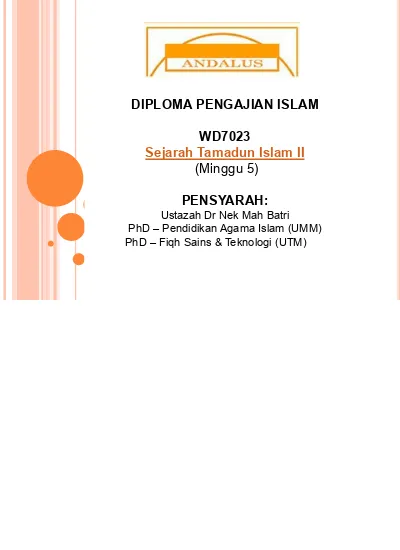 Diploma pengajian islam dengan teknologi maklumat