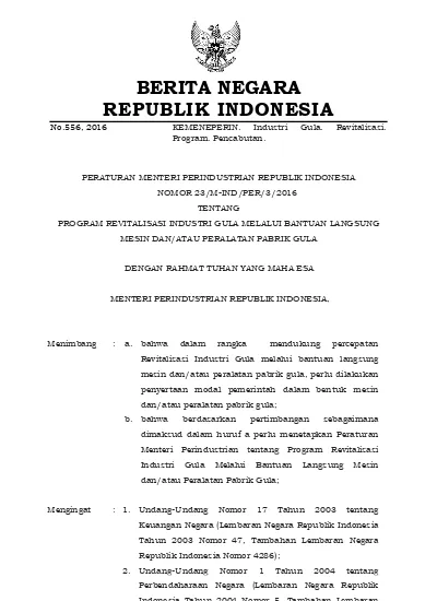 2016, No Negara Republik Indonesia Nomor 4355); 3. Undang-Undang Nomor ...