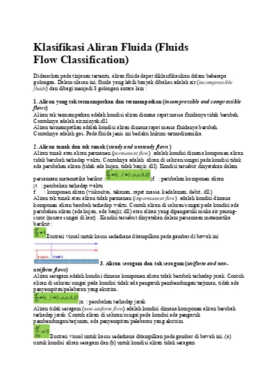 Klasifikasi Aliran Fluida (Fluids Flow Classification)